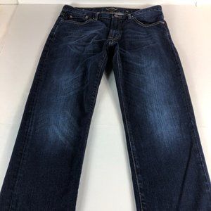 Lucky Brand Jeans Men's 33x 32* 221 Original Straight Blue Denim Stretch Pants